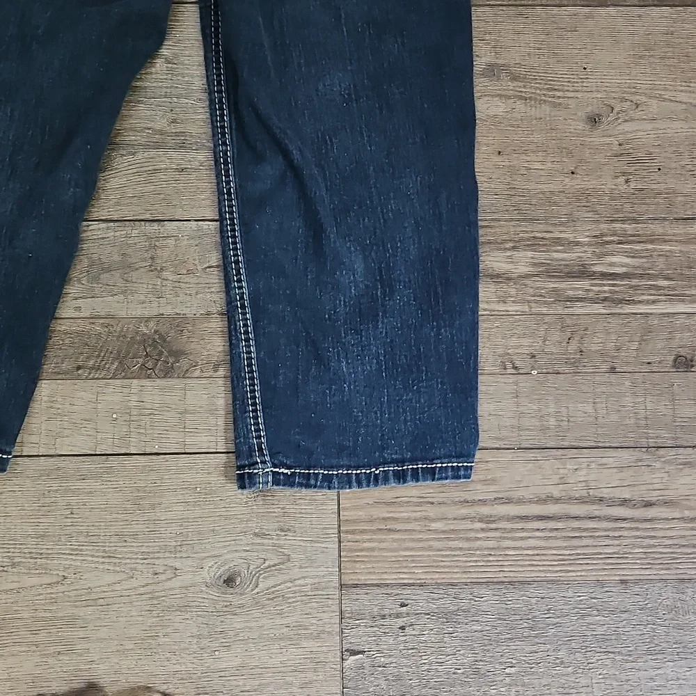 Dark Blue Denim Capri. 17/21 Exclusive Denim Womems Size 12 - Picture 9 of 10